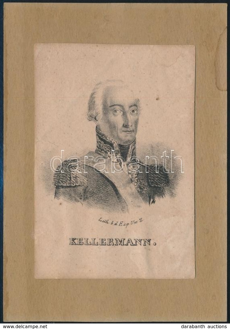 François Christophe Kellermann Francia Tábornok (1735-1820) Litográfia 9x14 Cm - Prints & Engravings