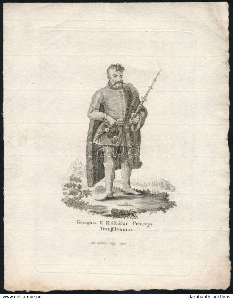 1789 II. Rákóczi György Egész Alakos Képe. Ant Tischler Rézmetszete. Megjelent: Grondski, Samuel De Grondi: Historia Bel - Prints & Engravings