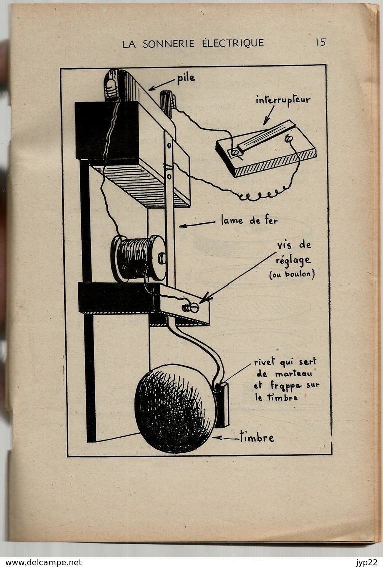 Bibliothèque De Travail 185 1-03-1952 Installe Télégraphe Sonnerie Téléphone - électricité Bricolage ... - 12-18 Ans