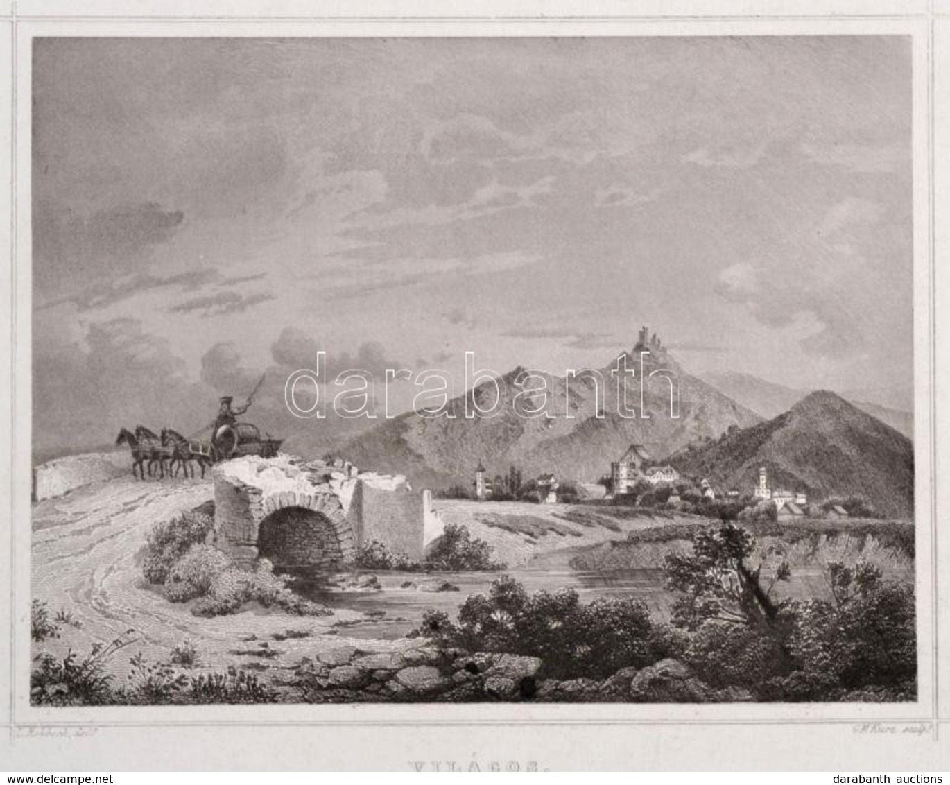 Cca 1860 Ludwig Rohbock (1820-1883): Világos, Színezett Metszet, 16x14 Cm - Prenten & Gravure