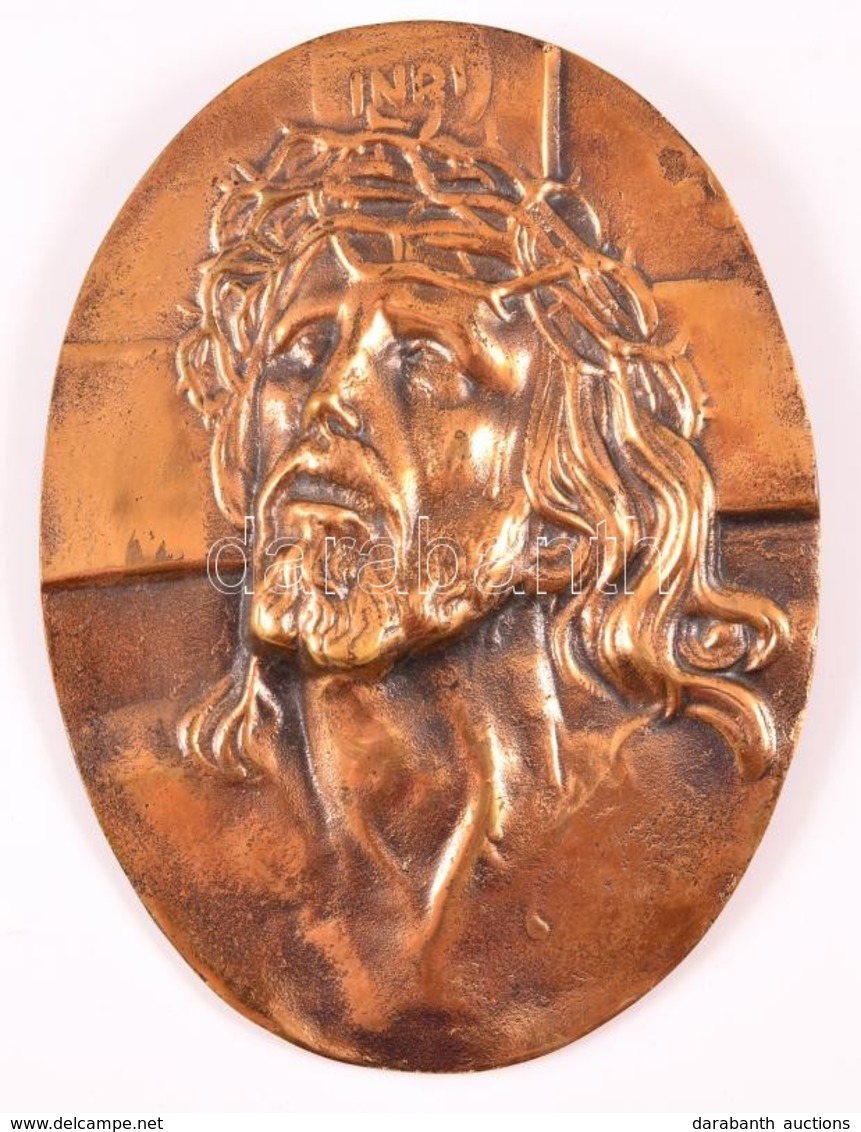 Jelzés Nélkül: Jézus, Bronz Relief, 22×16 Cm - Andere & Zonder Classificatie