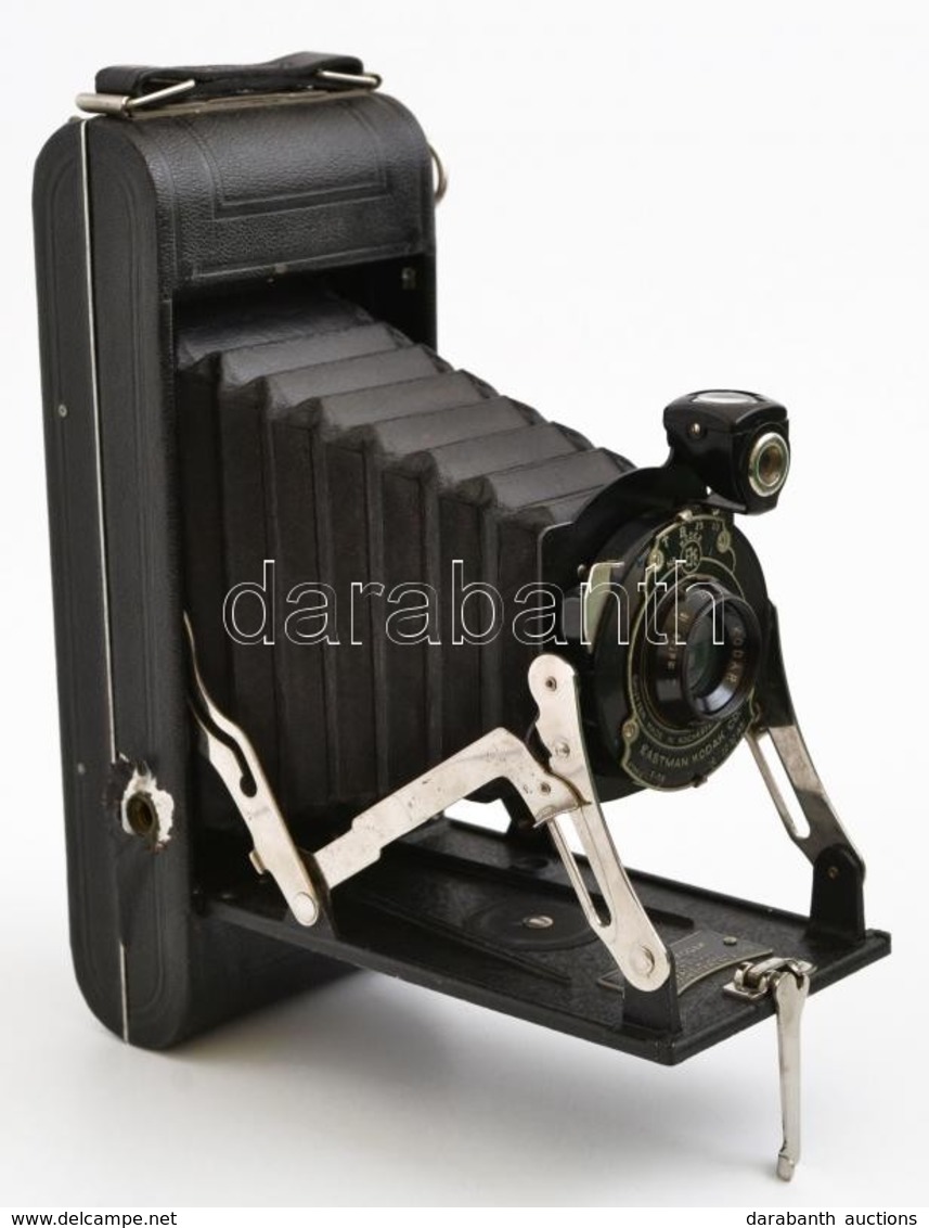 Cca 1920 Kodak Eastman No.1A Pocket Harmonika Kihuzatos Fényképezőgép, Kodar 131mm Objektívvel, Bőr Tokkal. - Fototoestellen