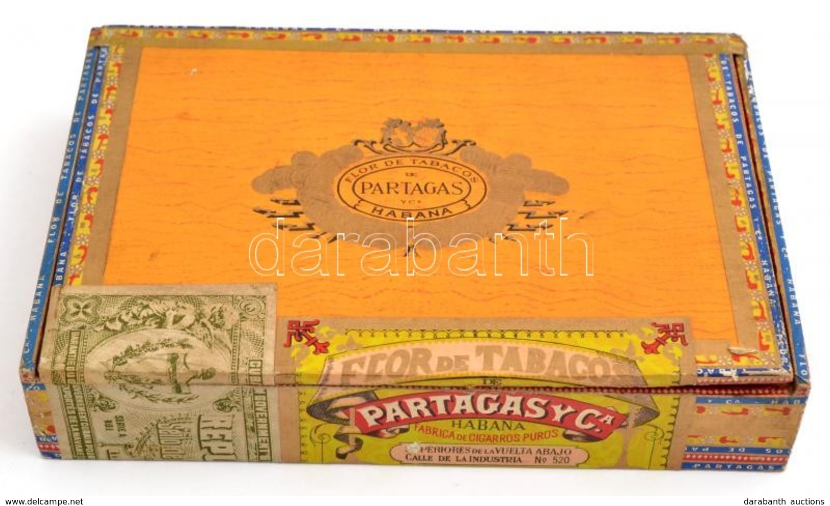 Flor De Tabacos De Partagas Habana Fa Szivaros Doboz, 21x14,5x4 Cm - Autres & Non Classés