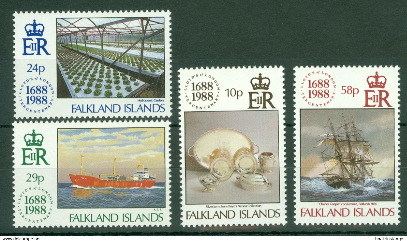 Falkland Is: 1988   300th Anniv Of Lloyd's Of London   MNH - Falkland Islands