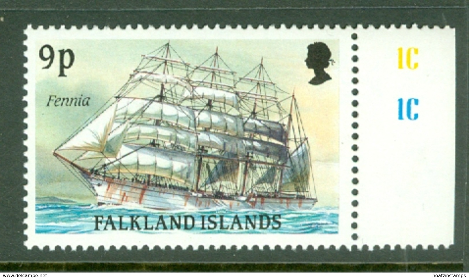 Falkland Is: 1989/90   Cape Horn Sailing Ships  SG575    9p    MNH - Falkland Islands