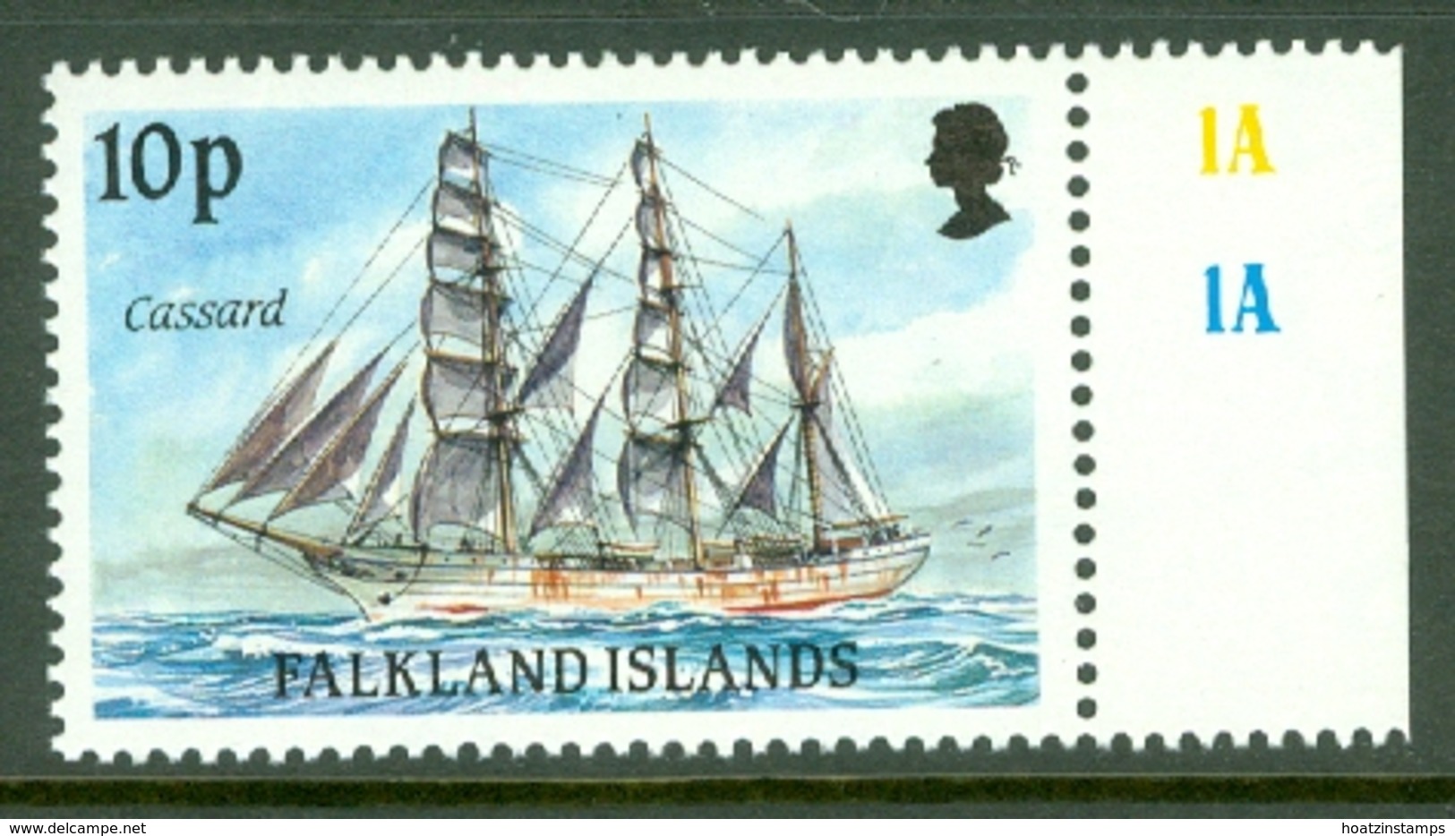 Falkland Is: 1989/90   Cape Horn Sailing Ships  SG576    10p    MNH - Falkland