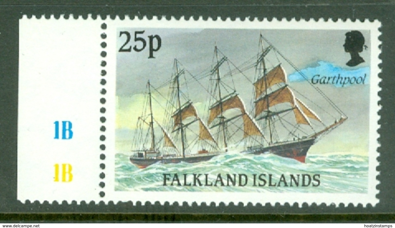 Falkland Is: 1989/90   Cape Horn Sailing Ships  SG578    25p    MNH - Falkland Islands