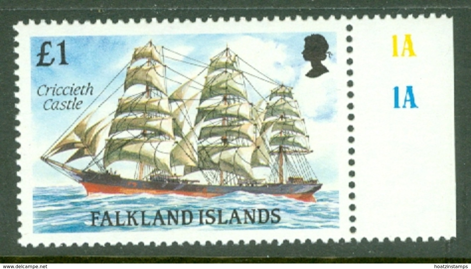 Falkland Is: 1989/90   Cape Horn Sailing Ships  SG580    £1    MNH - Falklandeilanden