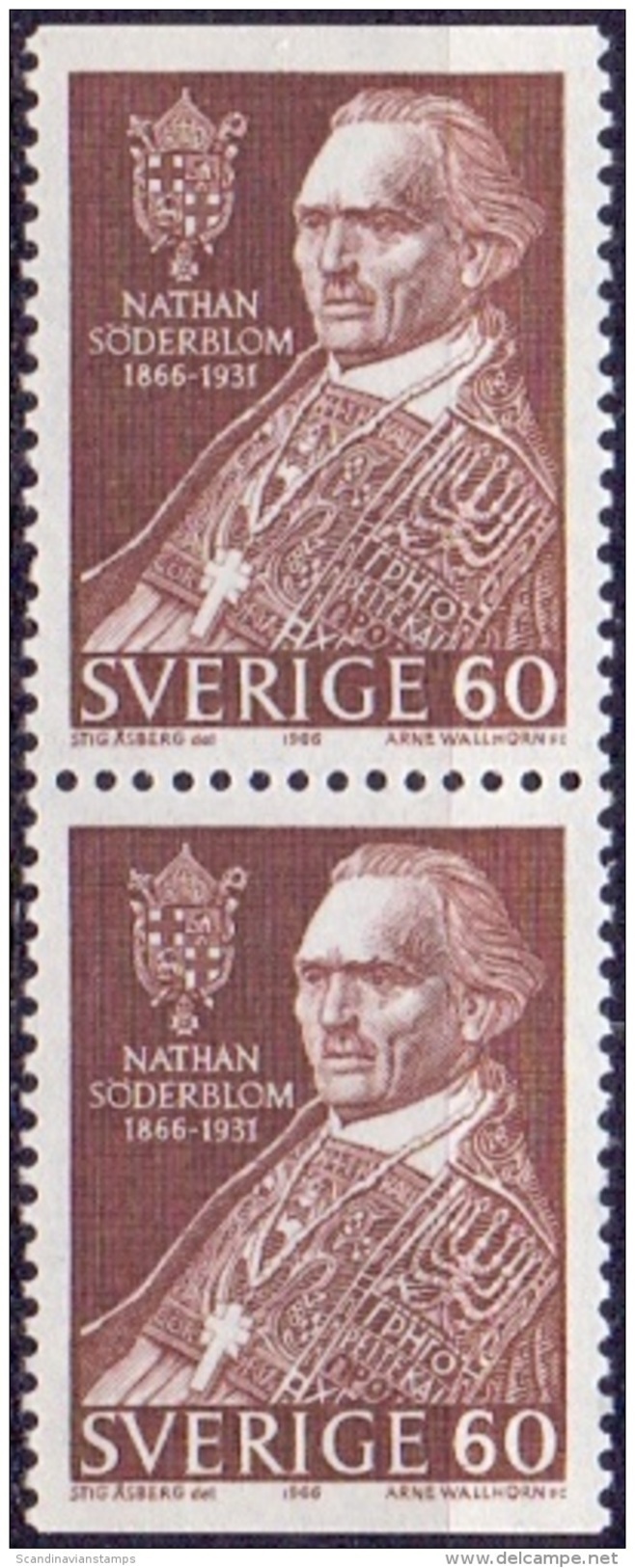 ZWEDEN 1966 60öre N.Söderblom Paar PF-MNH - Neufs