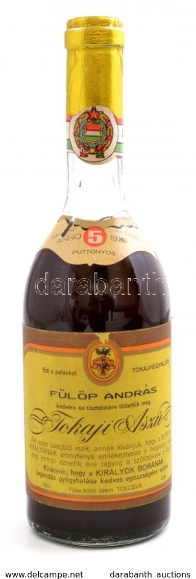 1975 5 Puttonyos Tokaji Aszú, 0,5 L. Bontatlan Palack Névre Szóló Címkézéssel - Andere & Zonder Classificatie