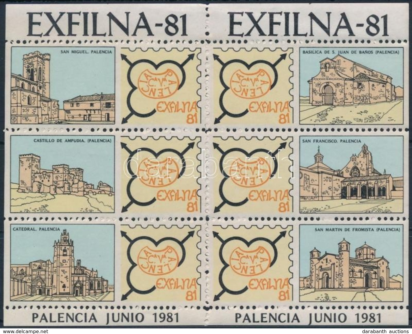 1981 Exfilna Bélyegkiállítás Levélzáró Kisív - Non Classificati