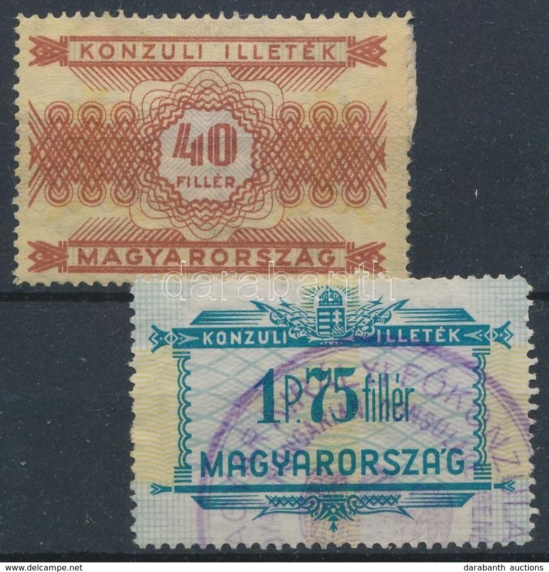 O 1937-1939 Konzuli Illetékbélyeg A 27, 30 (5.600) - Ohne Zuordnung