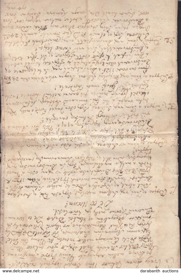 Cca 1780 Birtokügyben Felvett Borsod Vármegyei Tanúvallatási (de Eo Utrum) Jegyzőkönyv, Magyar és Latin Nyelven - Unclassified