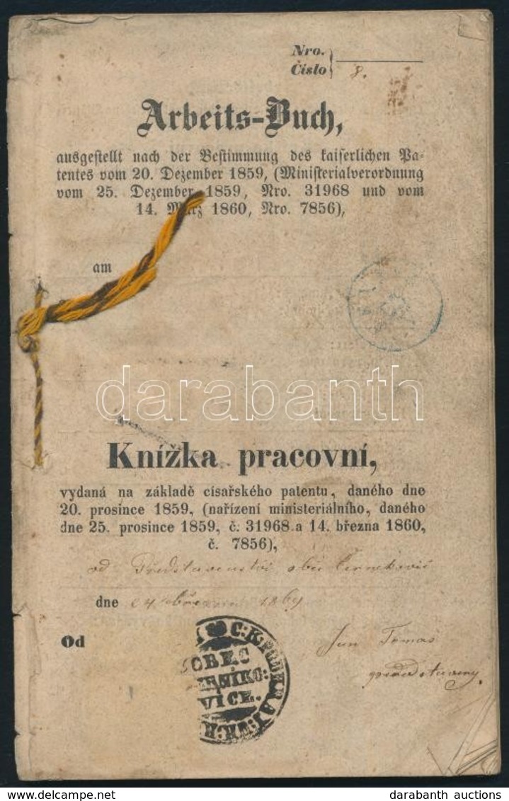 1878 Munkakönyv. Borító Nélkül, Sok Bejegyzéssel - Unclassified