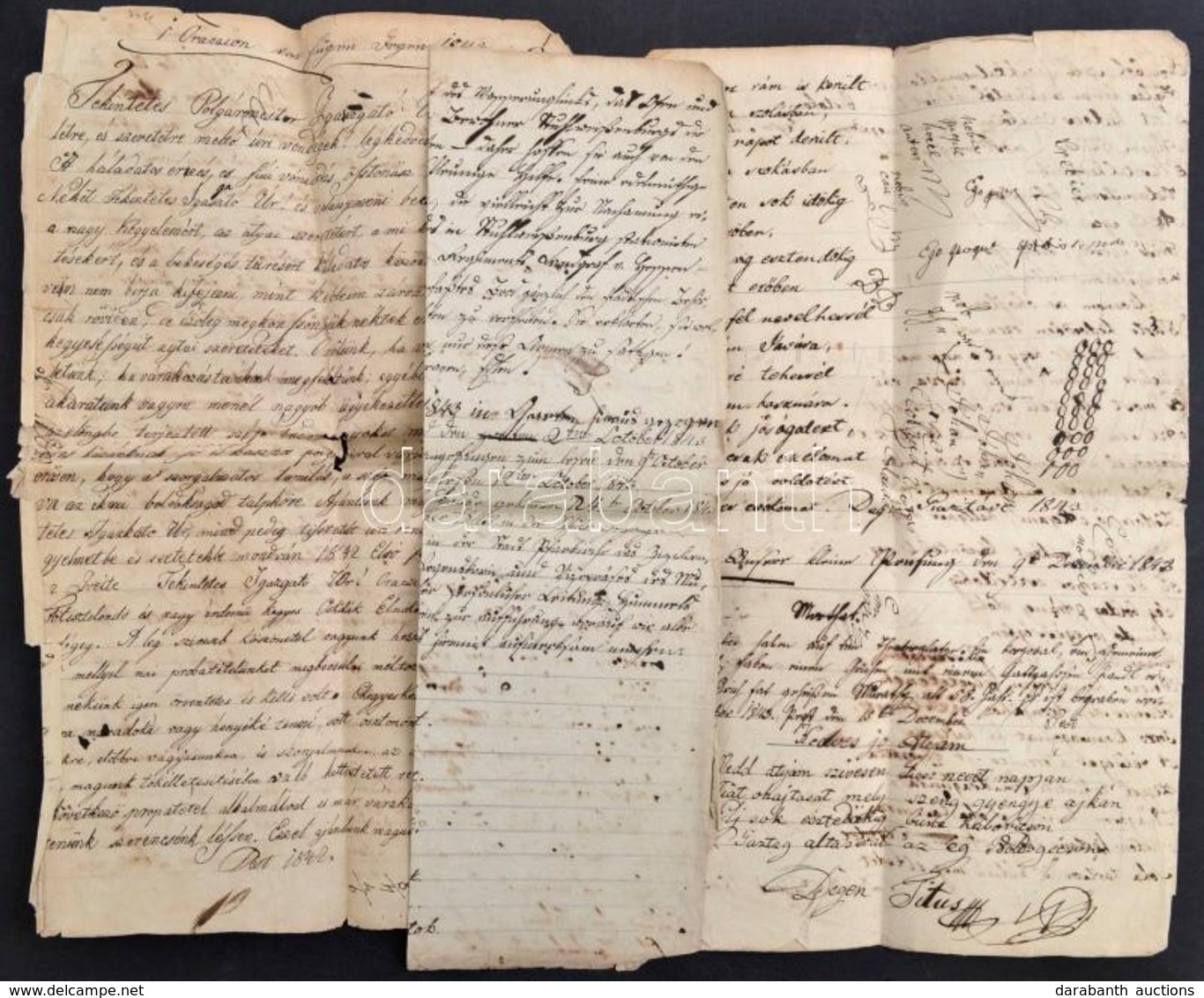 Cca 1840 Régi Kézirat Egyházi és Egyéb Szövegekkel - Unclassified