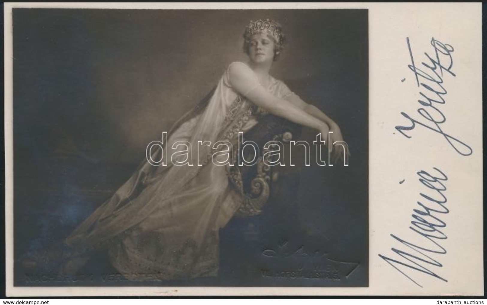 Maria Jeritza (1887-1982) Operaénekesnő Aláírása  Fotóján. / Autograph Signed Photo - Andere & Zonder Classificatie