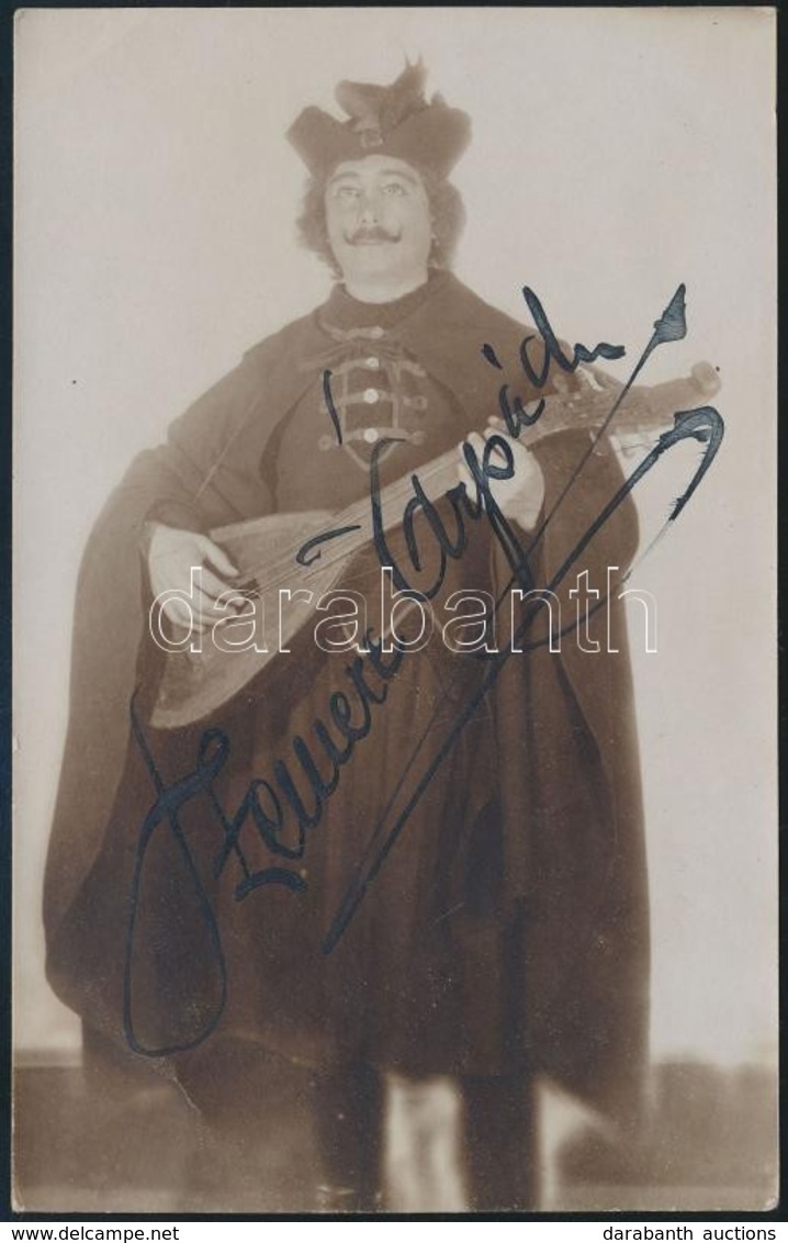 Szemere Árpád; Strosz (1878-1933) énekes Aláírt Fotólapja. / Autograph Signed Photo Postcard - Autres & Non Classés