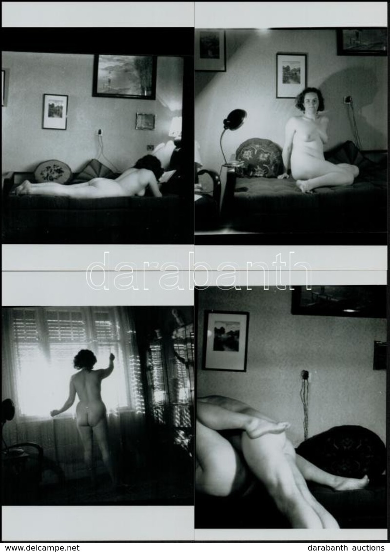 Cca 1932 Egy Legénylakás Fényképezőgépének Visszaemlékezései, Korabeli, Szolidan Erotikus  Felvételekről Készült 11 Db M - Altri & Non Classificati