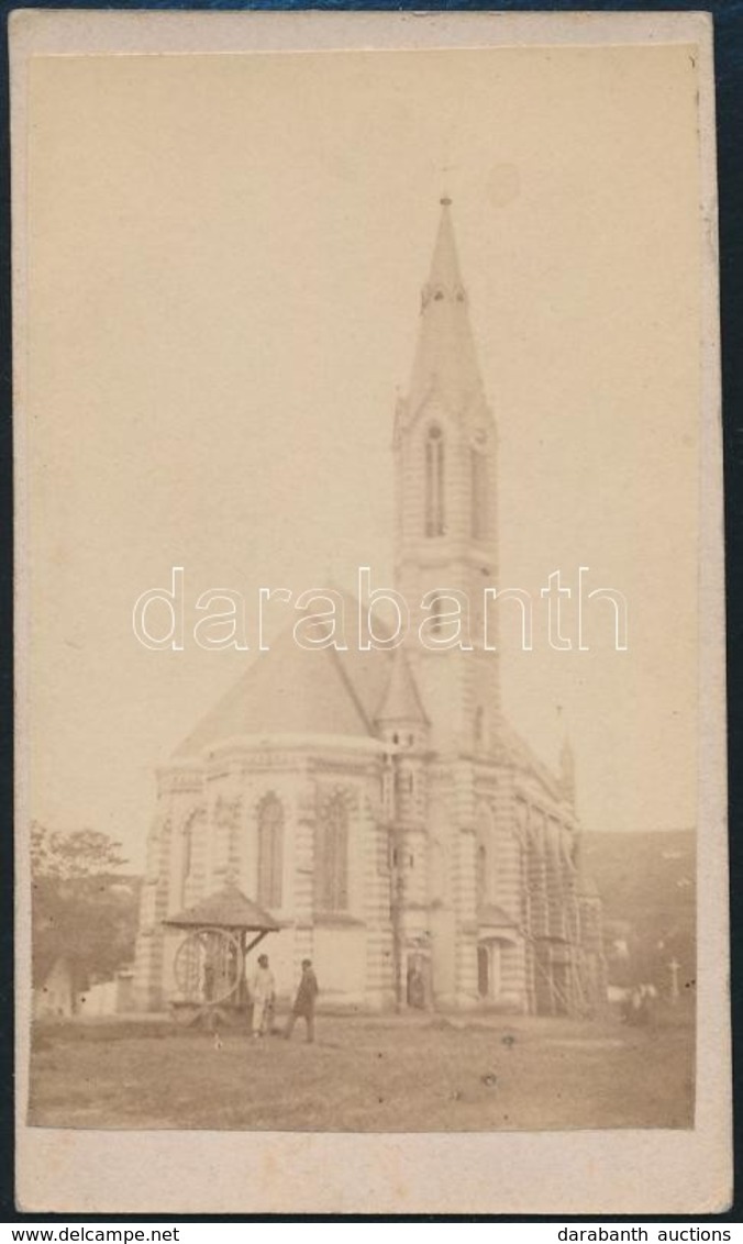 Cca 1870 Szekszárd, újvárosi Templom, Keményhátú Fotó. Pest, S. Königstein Fotója, 10x6 Cm - Autres & Non Classés