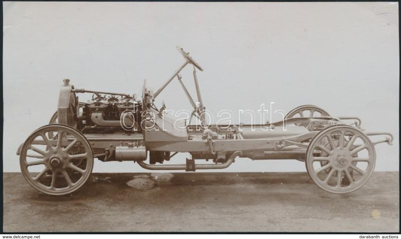 Cca 1910 Régi Autó Alváza, Fotó, 9×15,5 Cm - Andere & Zonder Classificatie
