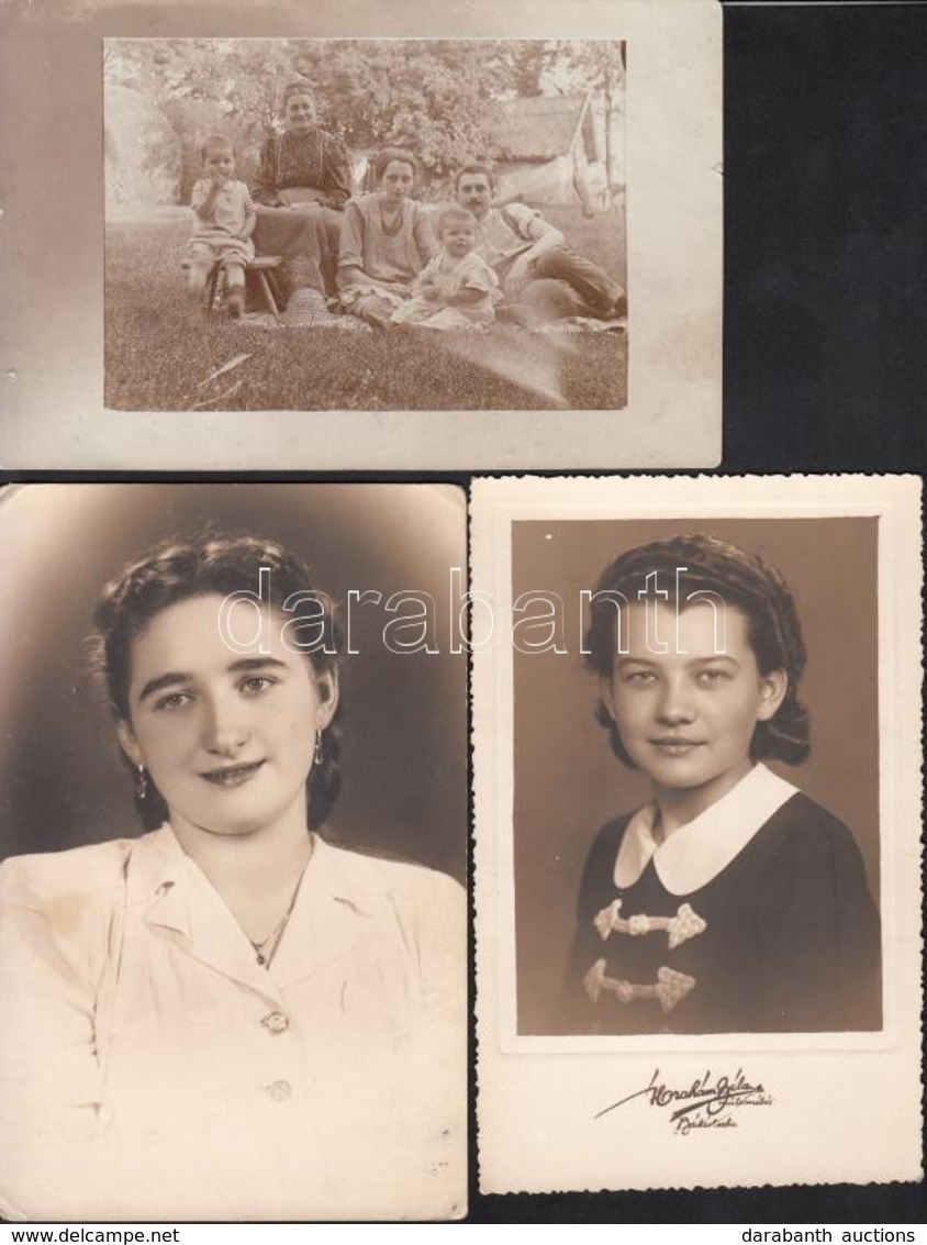 Cca 1925-1957 Vegyes Fotó Tétel, 12 Db, Fotók és Fotólapok, 9x12 Cm és 13,5x9 Cm Közötti Méretben - Other & Unclassified