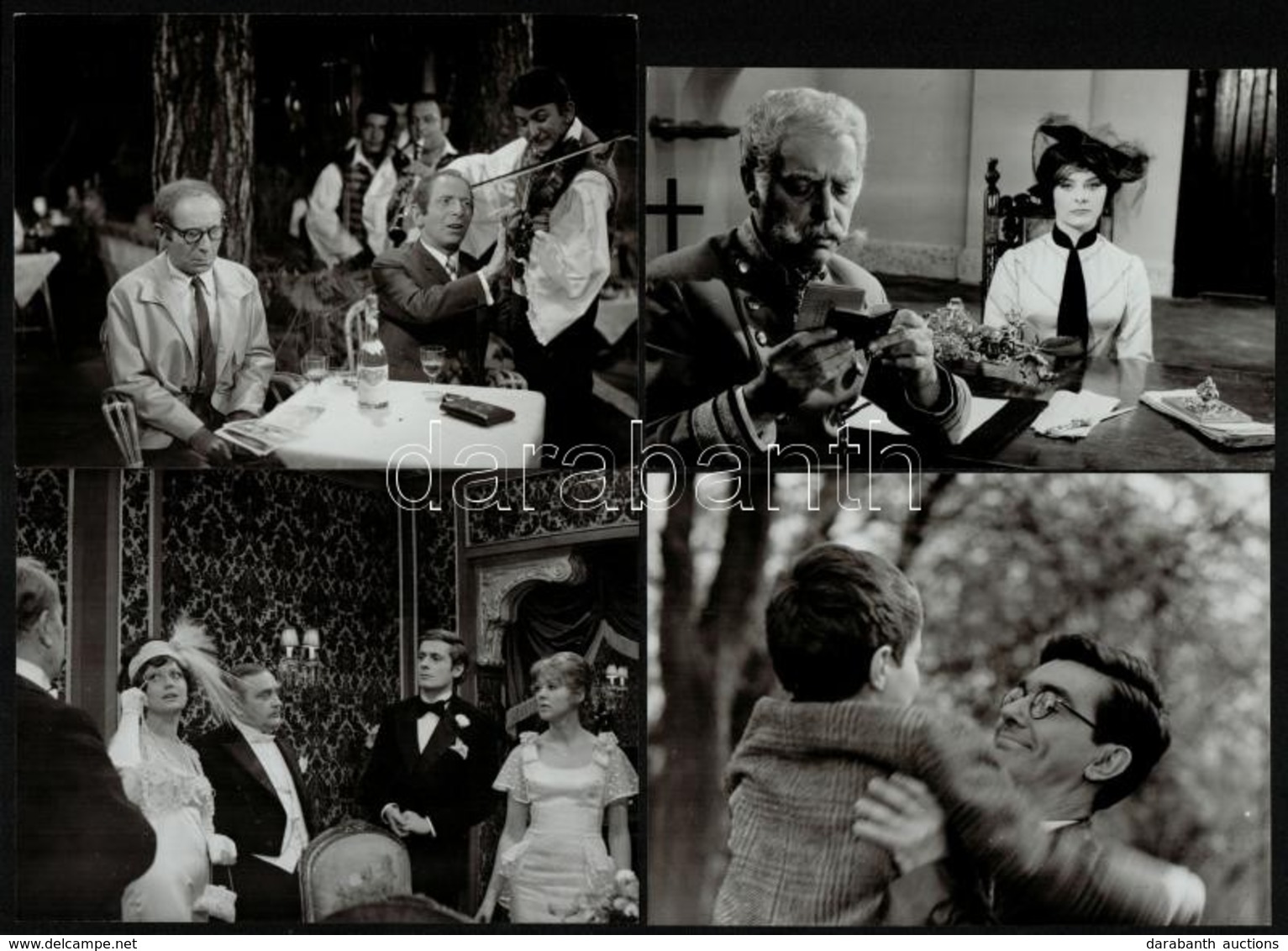 Cca 1969 Magyar Filmfotók, Rajtuk Neves Színészek, 17 Db, 11,5×18 és 24×18 Cm Közötti Méretekben - Other & Unclassified