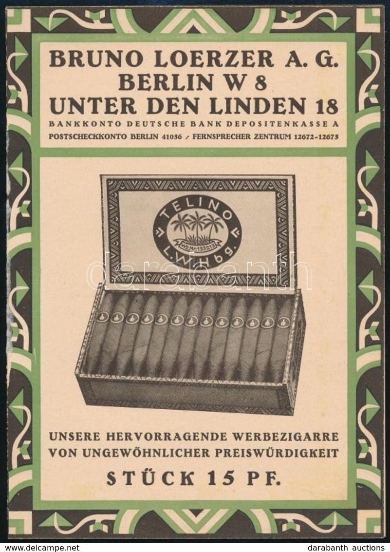 2 Db Német Nyelvű Reklám: Telino Cigaretta és Chlorodont Fogkrém - Advertising
