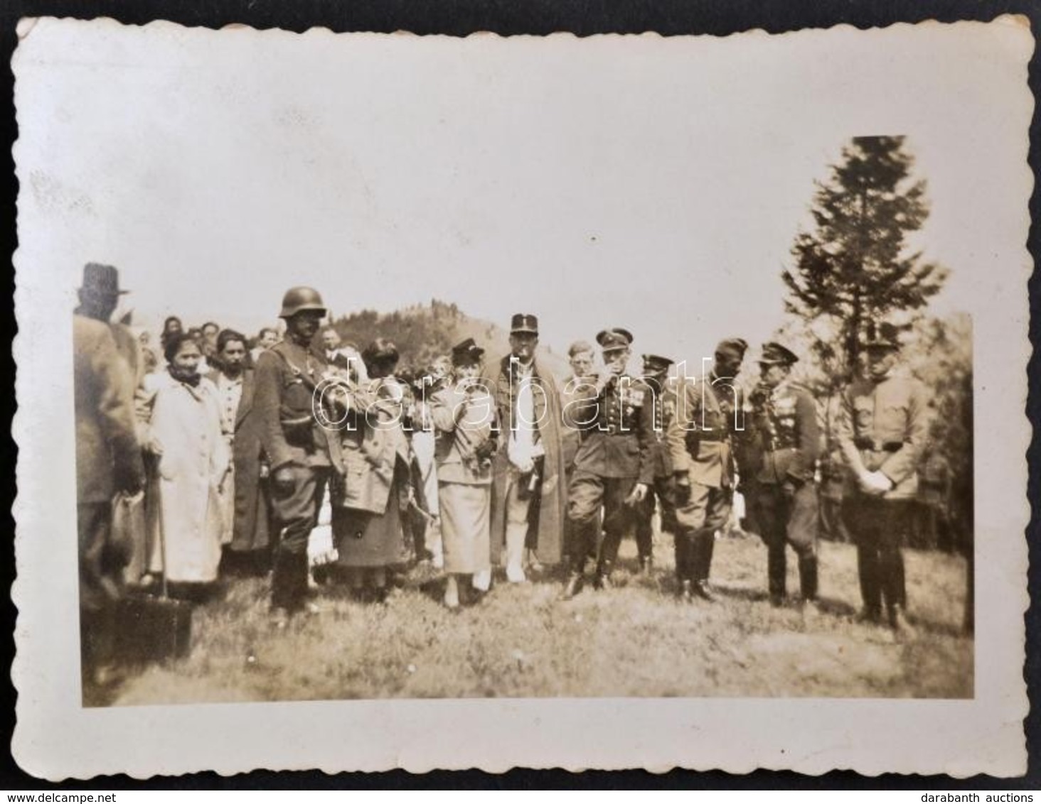 1939 Magyar és Lengyel Katonák Találkozása A Beszkidekben, A Közös Határon 11x9 Cm - Autres & Non Classés