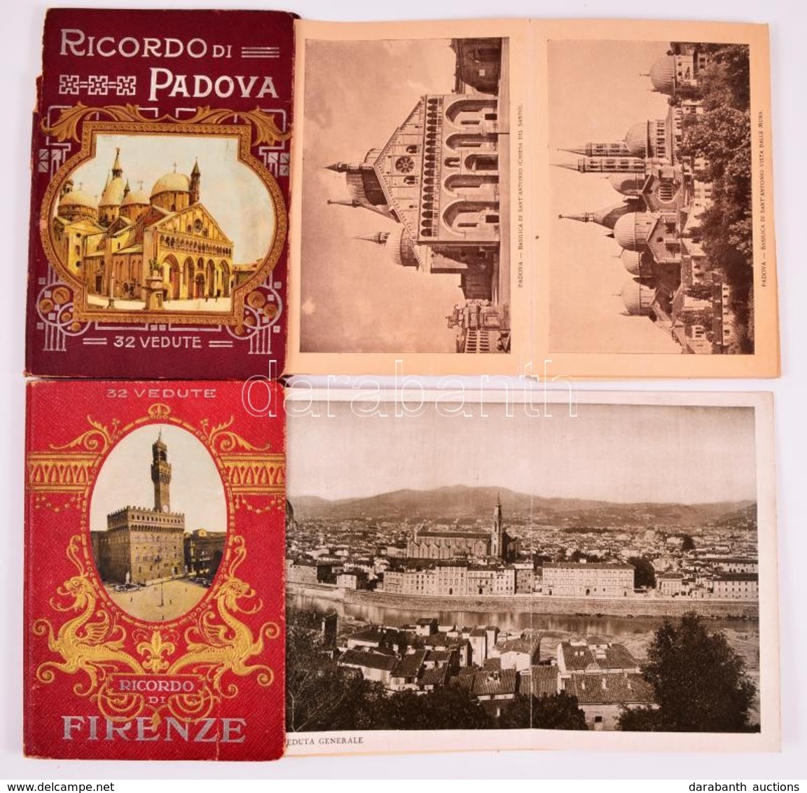 1900 Firenze és Padova Két Leporellófüzet 32 Képpel - Unclassified