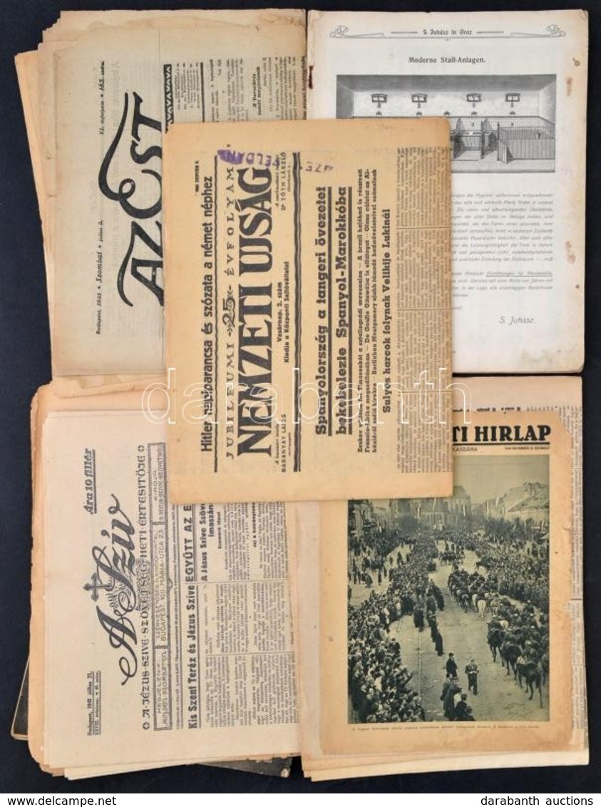 1915-1947 Vegyes újság Tétel, Valamint Egy Katalógus: Graz, Sigmund Juhász Vasöntödéjének és Műszaki Kereskedésének áruk - Unclassified