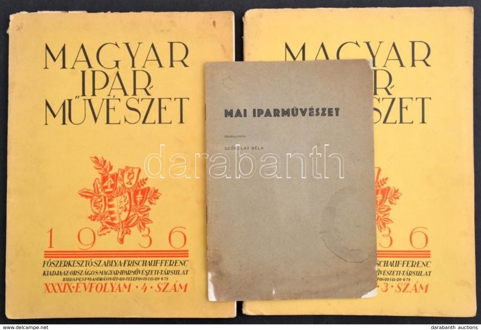 1936 A Magyar Iparművészet C. Folyóirat 3. és 4. Száma. A 3. Képhiánnyal - Zonder Classificatie