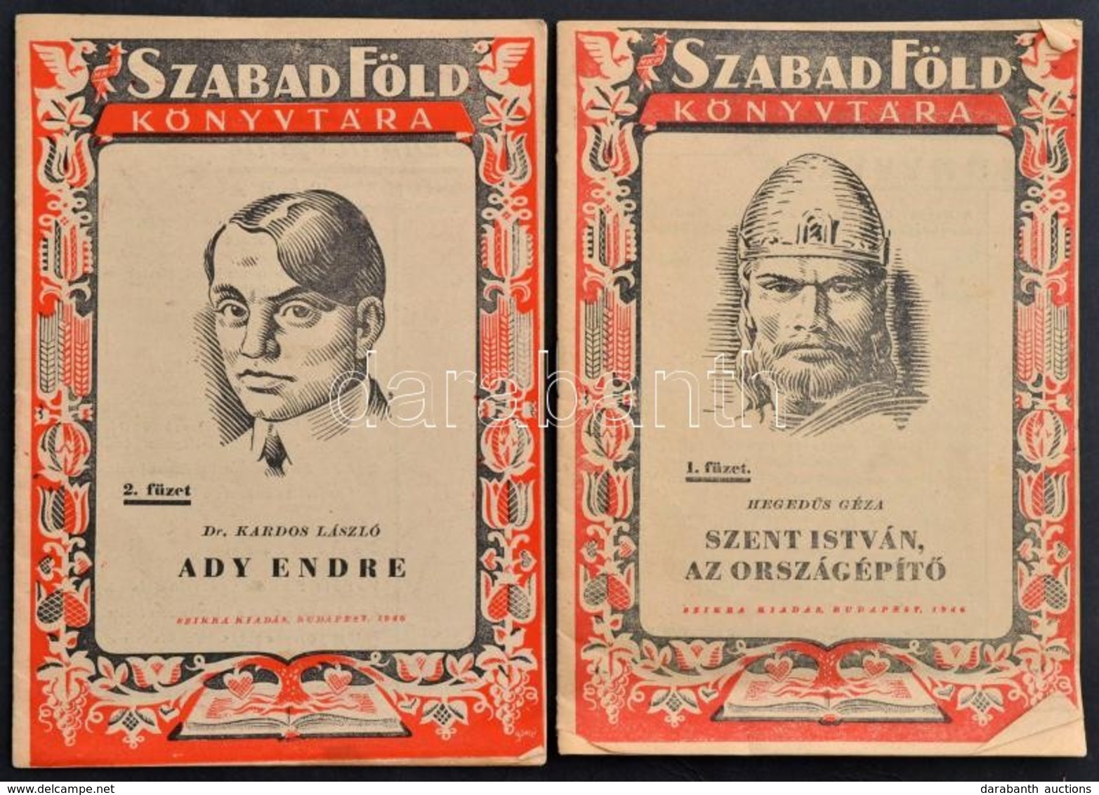 1946 A Szabad Föld Könyvtára 2 Db Szám: Szent István, Ady Endre. - Non Classés