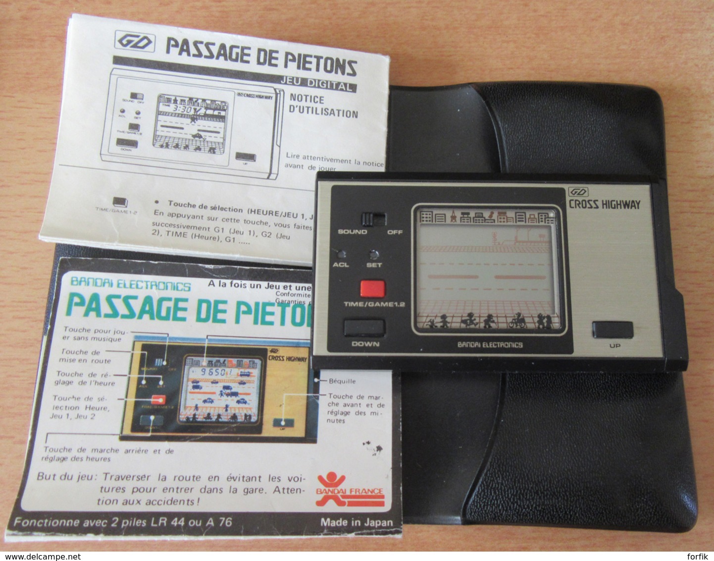 Game & Watch - Jeu-vidéo Cross Highway (Passage De Piétons) Bandai Electronics Avec Pochette Et Notices ! Piles Fournies - Other & Unclassified