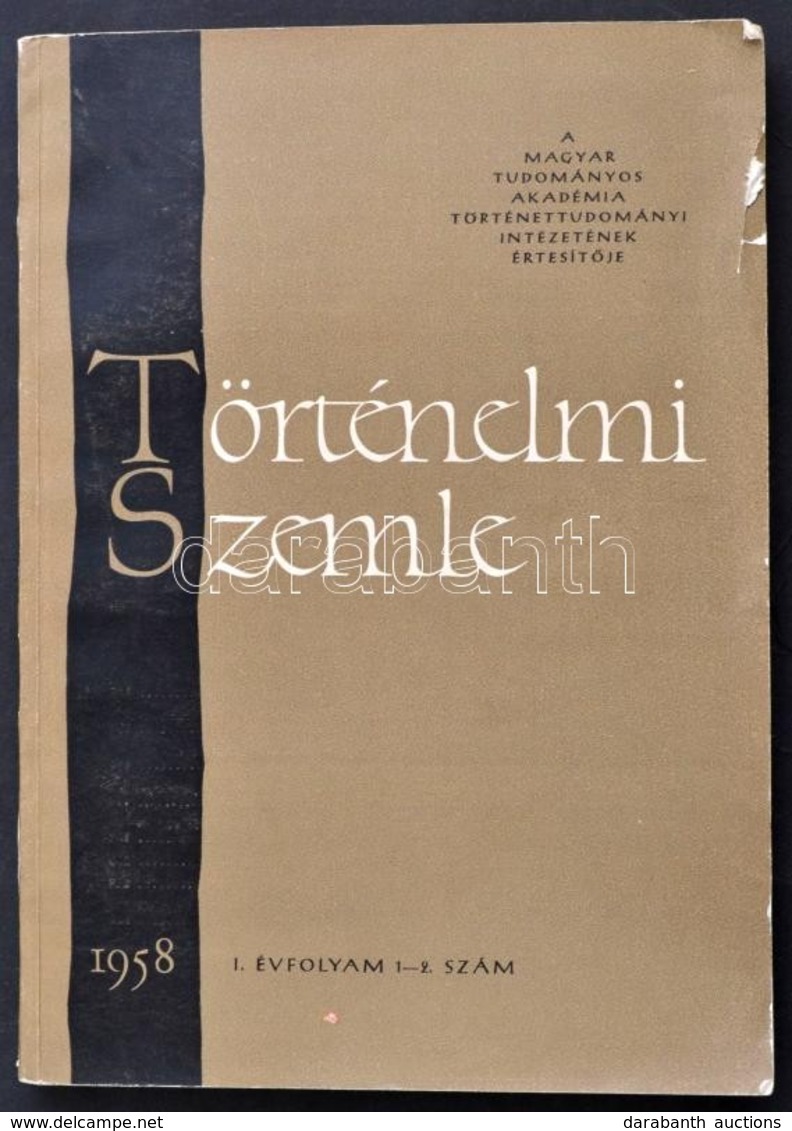 1958 Történelmi Szemle. I. évf. 1-2. Sz. Szerk.: H. Balázs Éva, Laczkó Miklós. Bp., Akadémiai Kiadó. - Zonder Classificatie