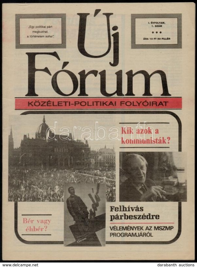 1989 Új Fórum Közéleti-politikai Folyóirat I. évfolyam I. Száma, 47p - Zonder Classificatie