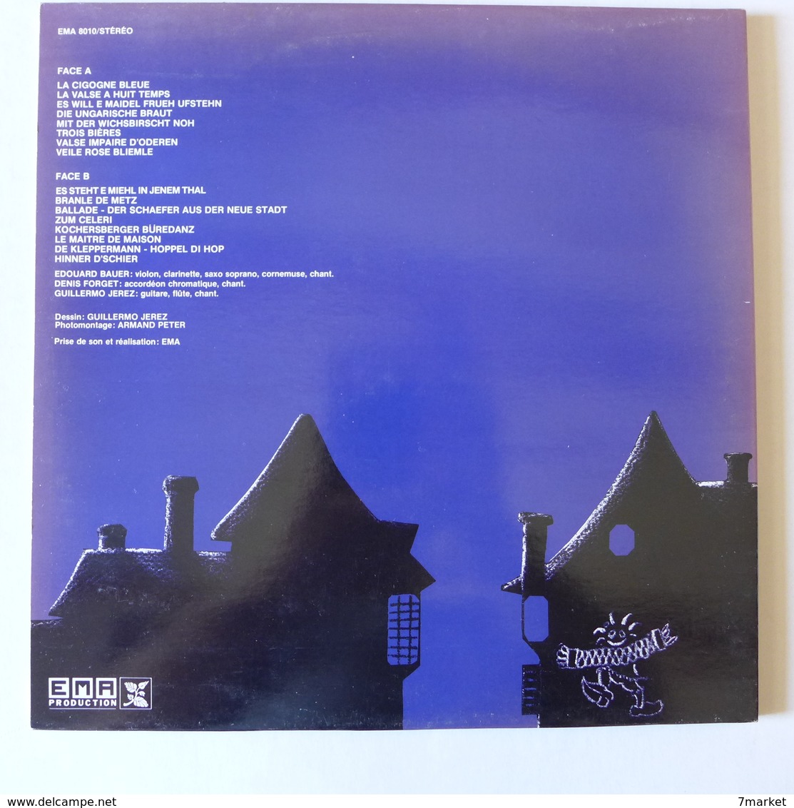 LP/ Le Folk De La Rue Des Dentelles - La Cigogne Bleue  /  1980 Folk Alsace - Country Et Folk