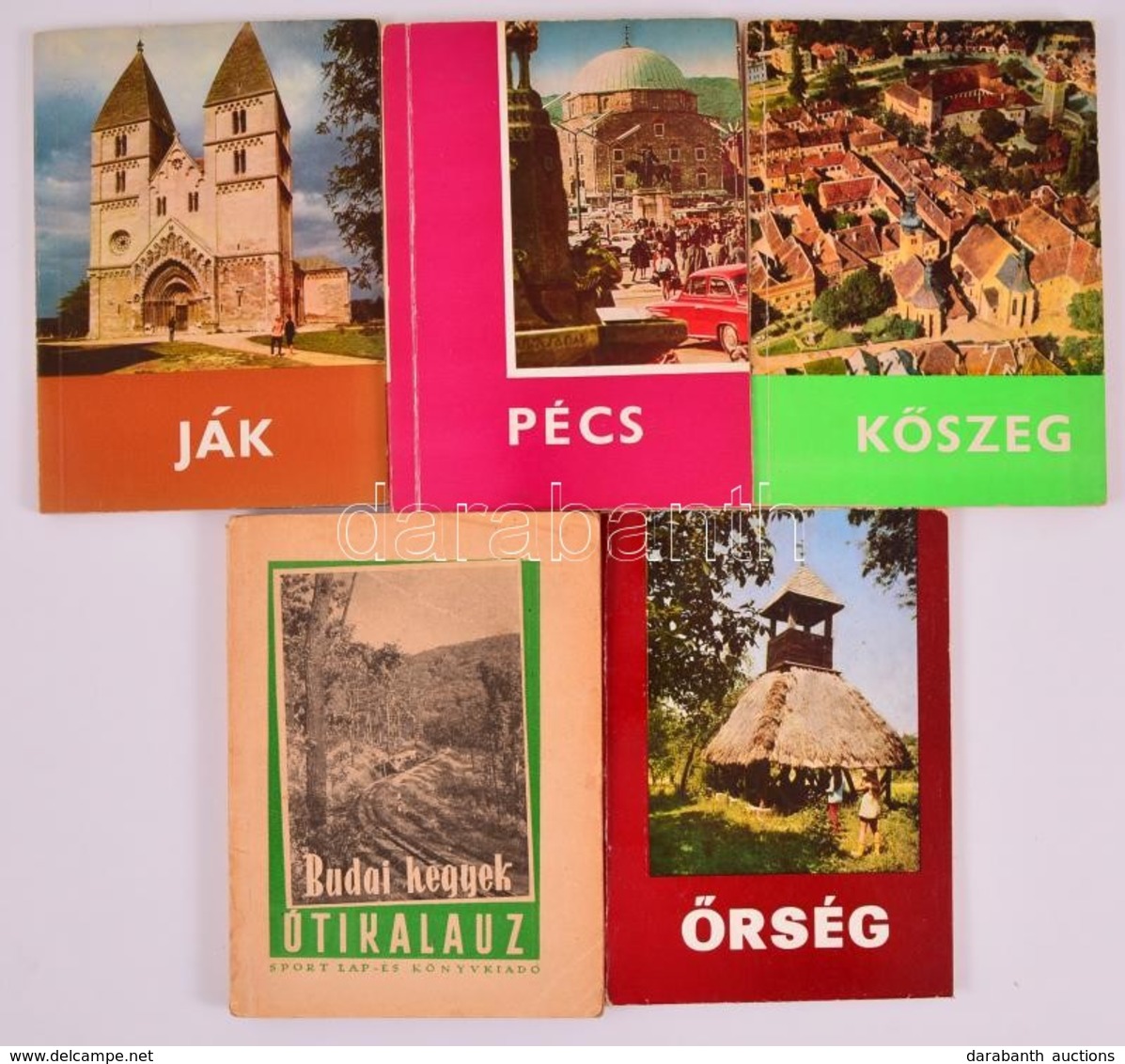Vegyes útikönyvtétel, 5 Db: 
Dr. Pápa Miklós: Budai Hegyek. Útikalauz. Bp.,1957, Sport. II. Bővített Kiadás, Dercsényi D - Zonder Classificatie
