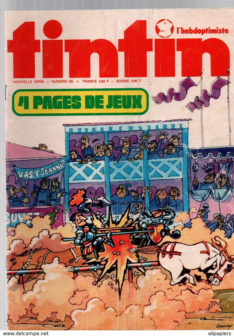 Tintin L'hebdoptimiste N°96 Comanche - Michel Vaillant - Le Grand Tournoi De Bruges De 1974 - Tintin