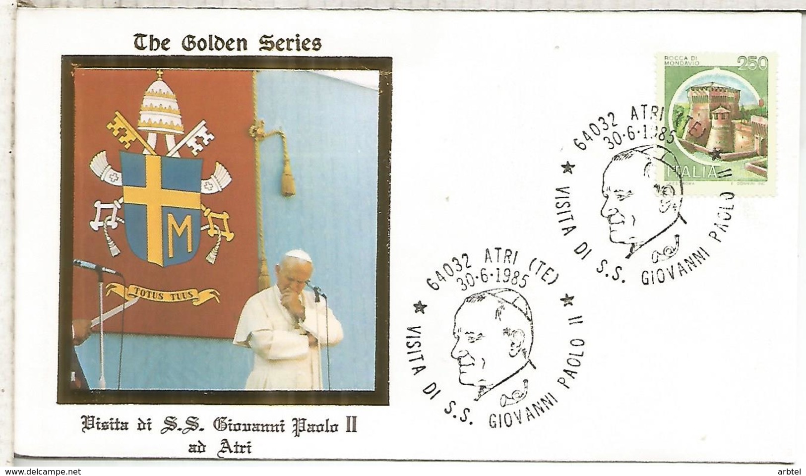ITALIA 1985  RELIGION PAPA JUAN PABLO II VISITA A ATRI - Popes