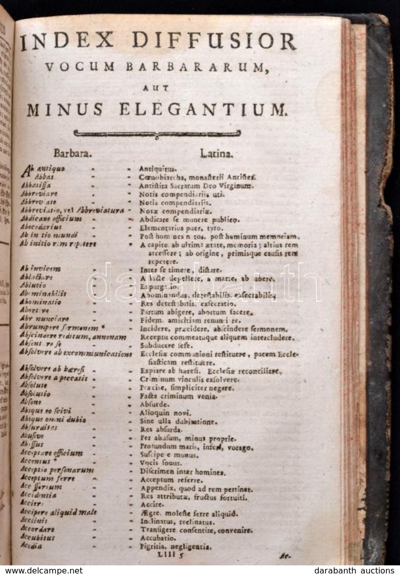 Wagner [Ferenc] Francesco: Universae Phraseologiae Latinae Corpus, Congestum - - ... Hn., én., Kn., 1272 P.+24 Sztl. Lev - Non Classés