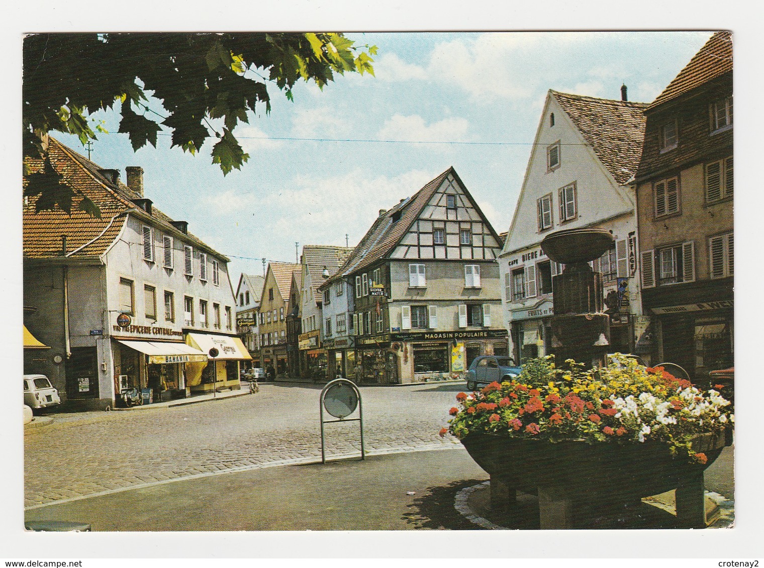 67 Haguenau N°6917 Epicerie Centrale PUB BANANIA Café Magasin Populaire Chaussures Georges Citroën 2CV PUB Silver Match - Haguenau