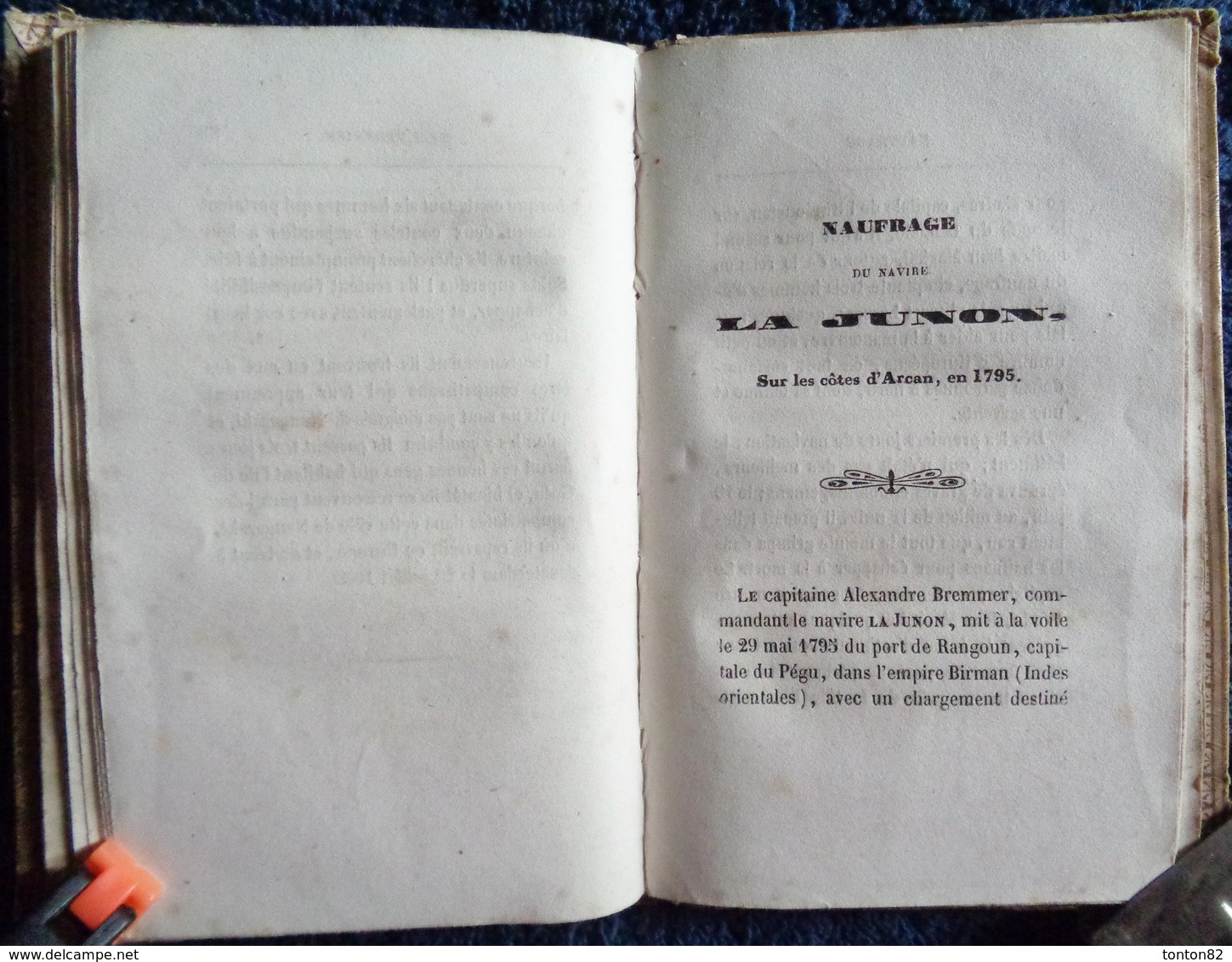 Antoine - Abrégé de l'Histoire des Naufrages - Librairie des Bon Livres - ( 1853 ) .