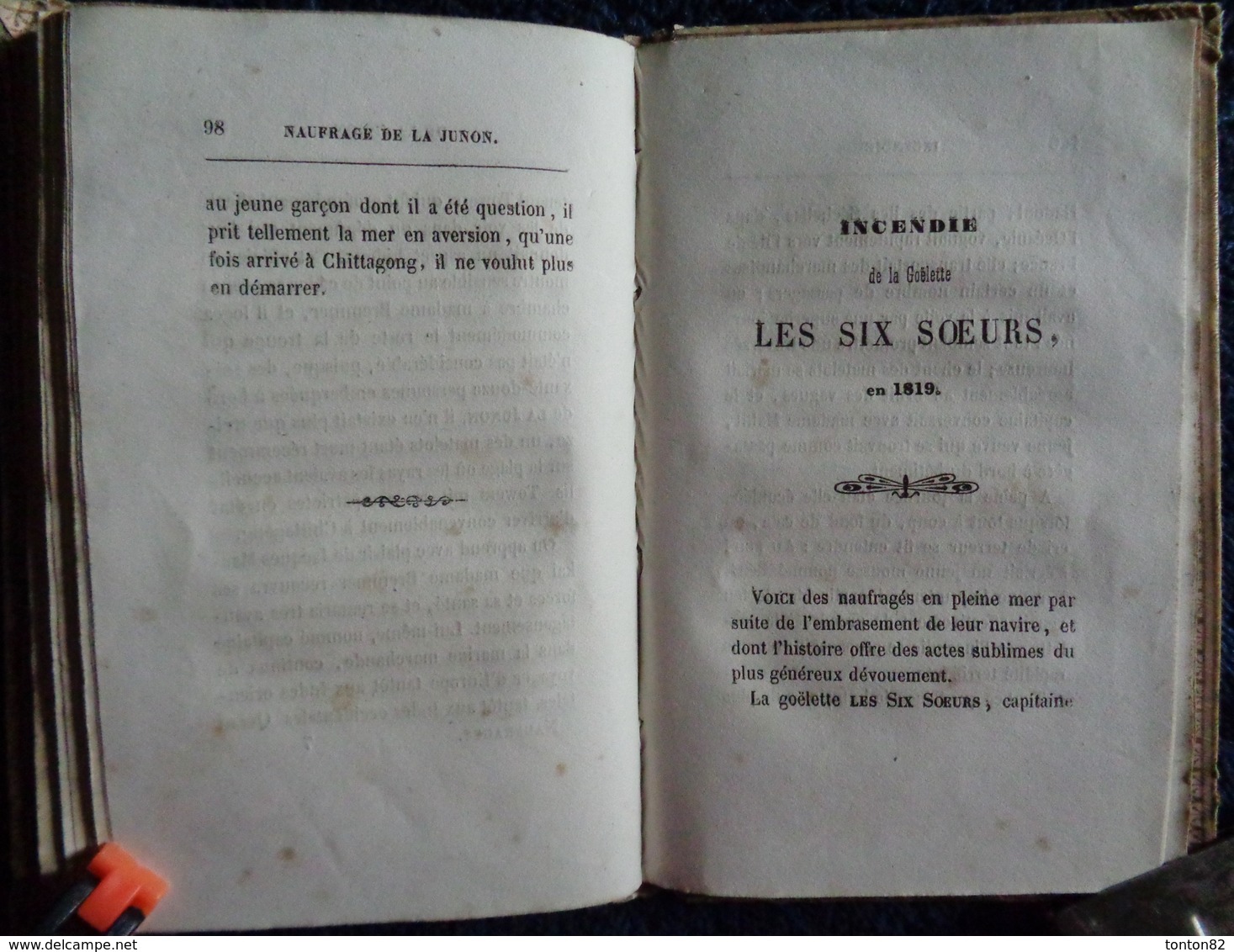 Antoine - Abrégé de l'Histoire des Naufrages - Librairie des Bon Livres - ( 1853 ) .