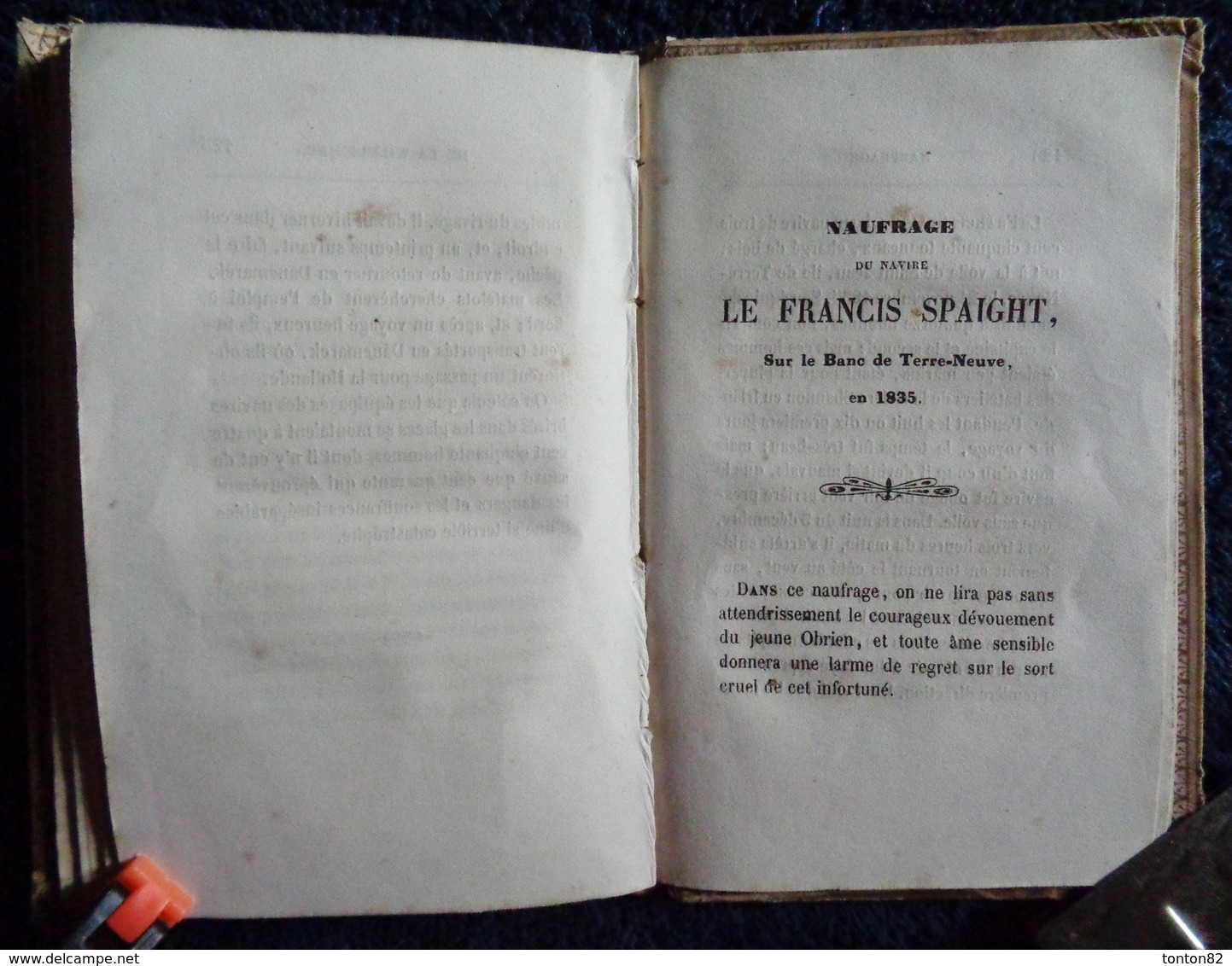 Antoine - Abrégé de l'Histoire des Naufrages - Librairie des Bon Livres - ( 1853 ) .