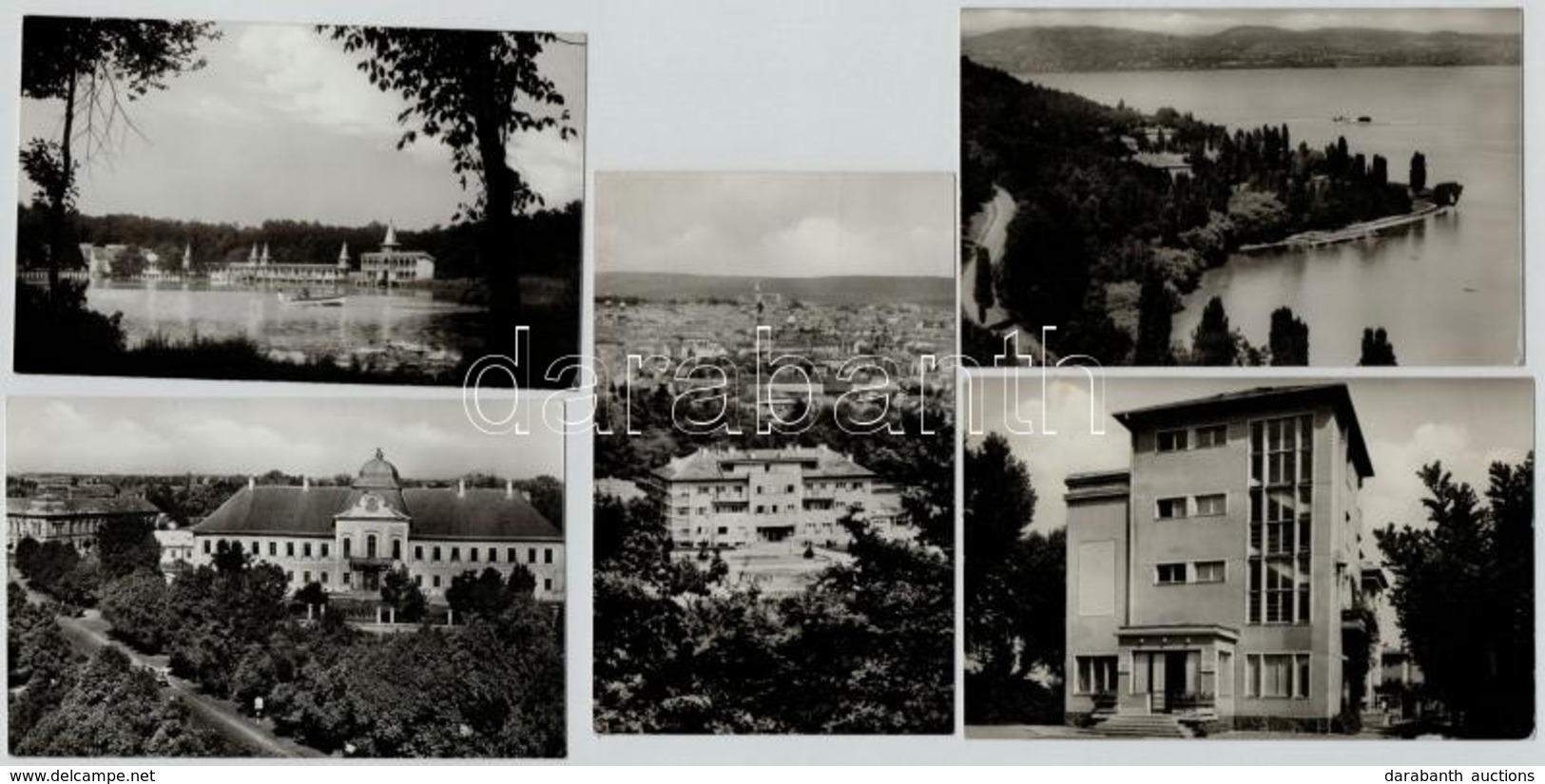 ** * 50 Db MODERN Fekete-fehér Magyar Városképes Lap / 50 Modern Black And White Hungarian Town-view Postcards - Unclassified