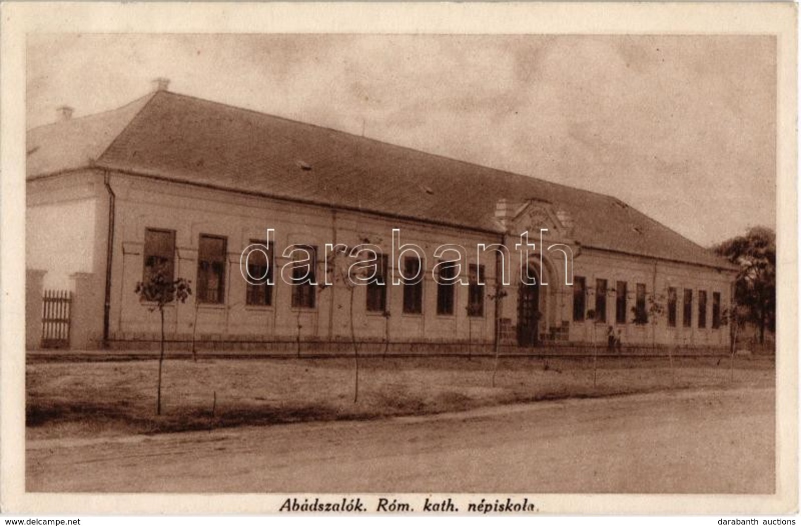 T2 1929 Abádszalók, Római Katolikus Iskola. Kiadja Devai István - Unclassified