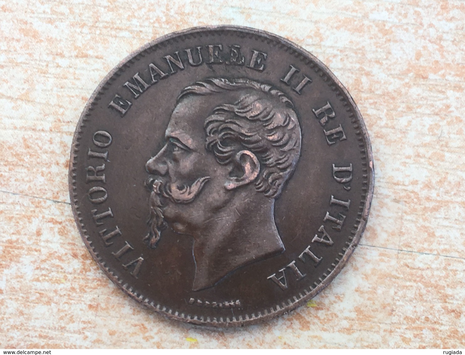 1862 N Italy 5 Centesimi Coin, Good Detail, Scarce Date/mark - 1861-1878 : Victor Emmanuel II