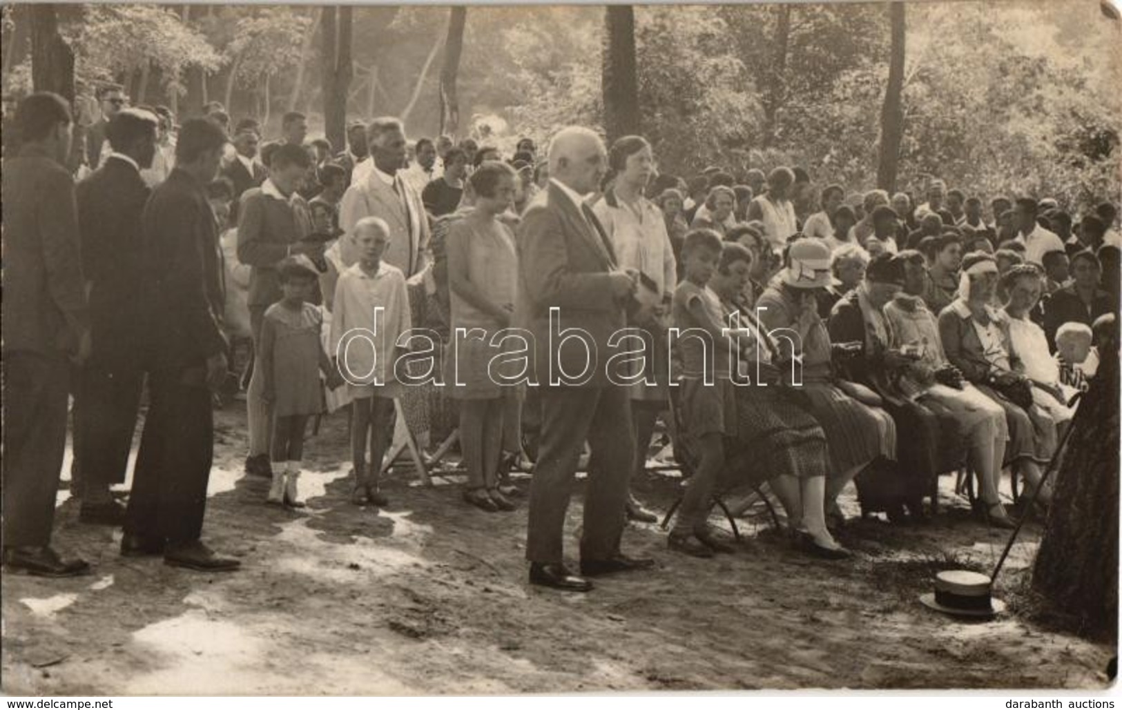 * T2 1928 Balatonaliga (Balatonvilágos), Szent Mise Bemutatása A Szabadban. Photo - Unclassified