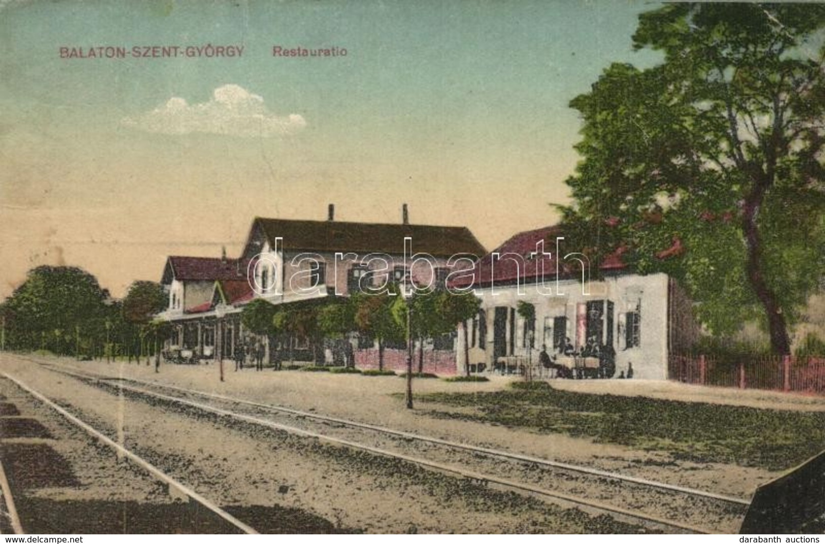 * T3 Balatonszentgyörgy, Vasútállomás, Vendéglő / Bahnhof / Railway Station  (Rb) - Zonder Classificatie