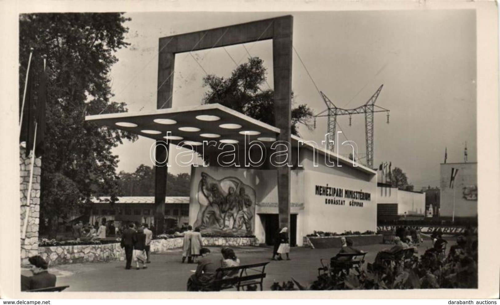 T2/T3 1949 Budapest, Nemzetközi Őszi Vásár, Nehézipari Minisztérium Kohászati és Gépipari Pavilonja, So.Stpl - Zonder Classificatie